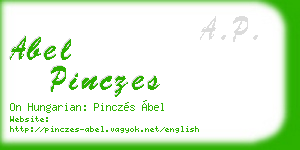 abel pinczes business card